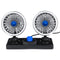12V/24V Electric Van Car Dual Head Cooling 360 Oscillating Dashboard Air Fan