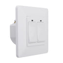 MoesHouse WS-EUY2-W EU Standard 2 Gang Smart Push Button Switch Smart Life Tuya Wireless Remote Control Work with Alexa Google Home
