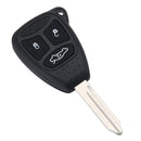 3 Buttons Car Remote Key Fob Case Shell With Uncut Blade A48 For Chrysler Dodge