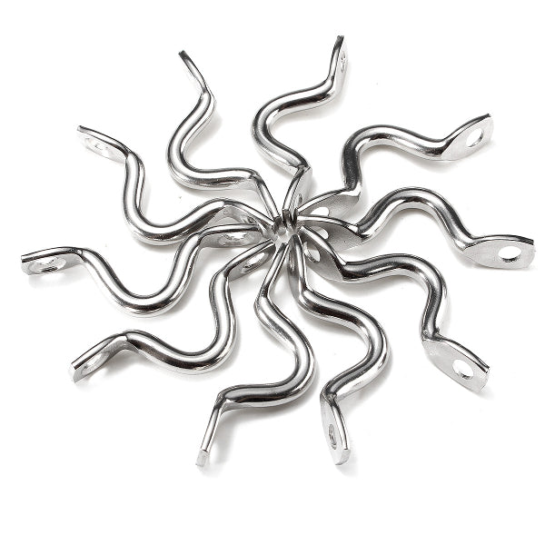 10Pcs Stainless Steel Boat Marine Canopy Bimini Pad Eye Strap Loop 5mm