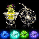 USB Powered 5.3M 50LEDs RGB 8 Modes Silver Wire Fairy String Light+Remote Control for Christmas