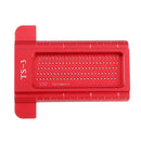 Drillpro TS 3 Inch Aluminum Alloy Hole Precision Marking T Ruler Hole Positioning Measuring Ruler Woodworking Scriber Scribing Tool