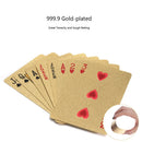 Gold Plated Poker Playing Cards With Wooden Box For Party Casino Christmas