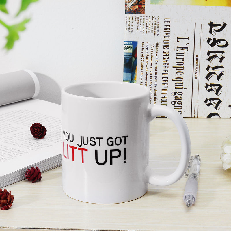You Just Got LITT UP" Cup Funny Mug Gift Coffee Mugs for Coworkers Office Present