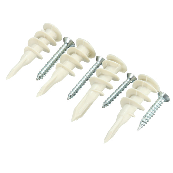 10Pcs Nylon Plate Board Cavity Wall Plug Fixing Speed A Anchor With Screws