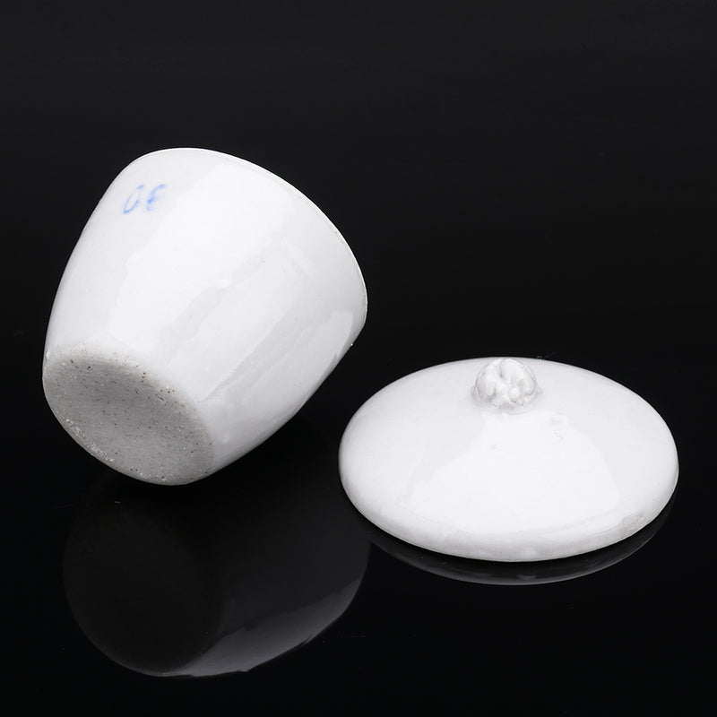 30/50ML Porcelain Crucible High Temperature Chemical Teaching Laboratory Equipment Lab Glassware Kit