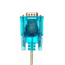 Translucent USB To RS232 Serial 9 Pin Converter Cable Adapter