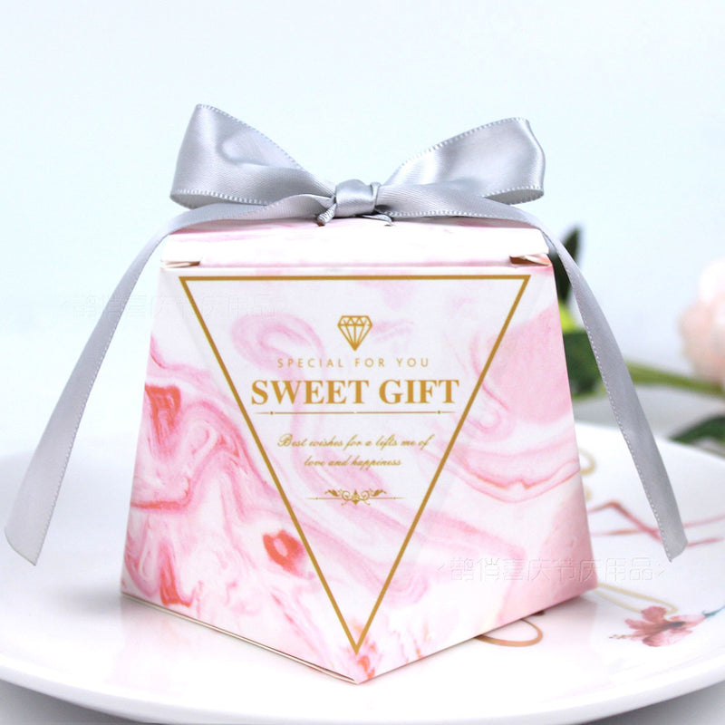 20/50Pcs Creative Pink Candy Boxes Wedding Favors Gifts Box Party Supplies