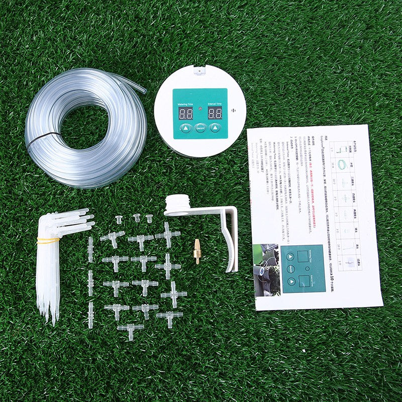 Micro Automatic Home Drip Irrigation System Sprinkler Water Timer Controller+10m Tube