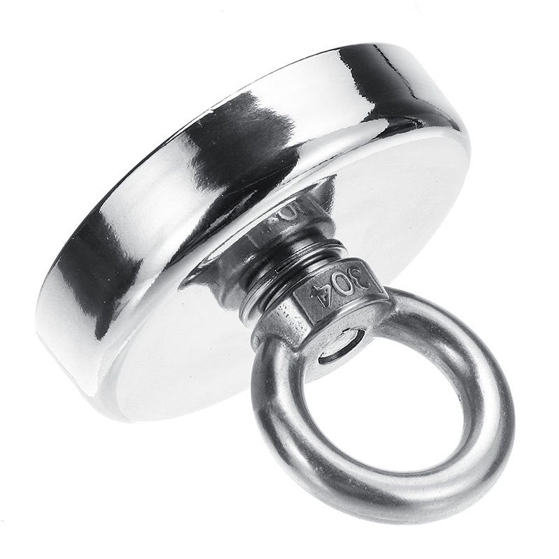 60mm 200KG Strong Magnet Neodymium 304 Steel Salvage Recovery Fishing Hook Tool with 20M Rope