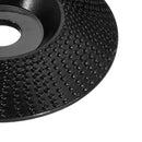 Drillpro Black 100x16/110x22mm Bevel Arc Wood Carving Disc Tungsten Carbide Shaping Disc Angle Grinding Wheel Sanding Carving Rotary Tool Abrasive Disc for Angle Grinder