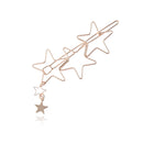 Trendy Hair Accessories Hollow Five Point Stars Alloy Hairpin Hair Clip Star Pendant for Women