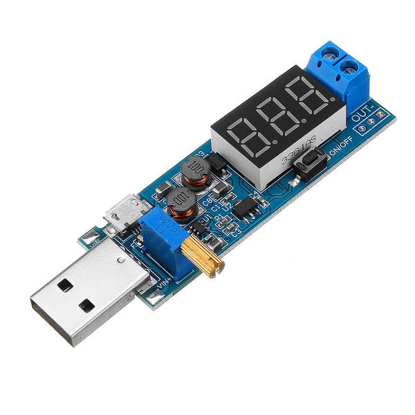 5pcs DC 3.5- 12V To DC 1.2-24V DC-DC USB Step UP / Down Power Supply Module Adjustable Boost Buck