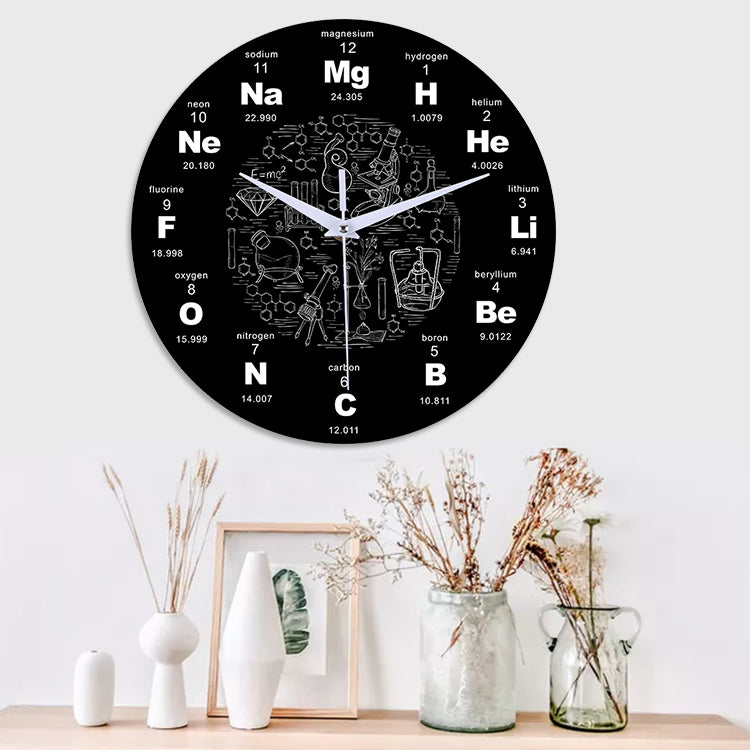 Emoyo ECY025 Chemical Element Table Wall Clock 3D Wall Clock For Home Office Decorations A