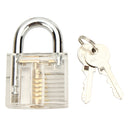 3Pcs Transparent Cutaway Inside View Of Practice Padlock Locksmith Practice Training Skill Set Lock Picks