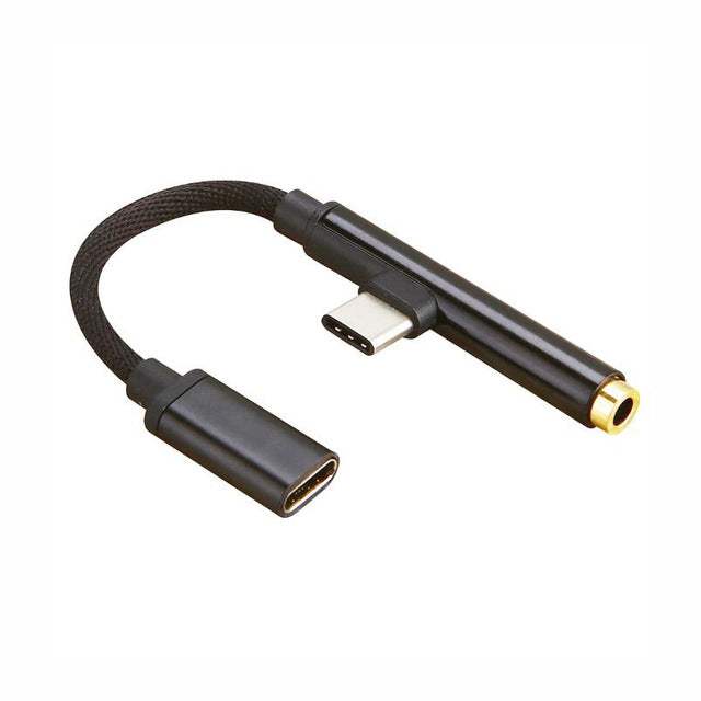 Bakeey USB Type-C Adapter Charger Audio Cable 2 In 1 Type-C To 3.5mm Jack Headphone Aux Converter