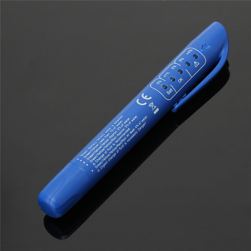 Brake Fluid Tester Moisture LED Water Compact Tool Test Indicator Pen Blue