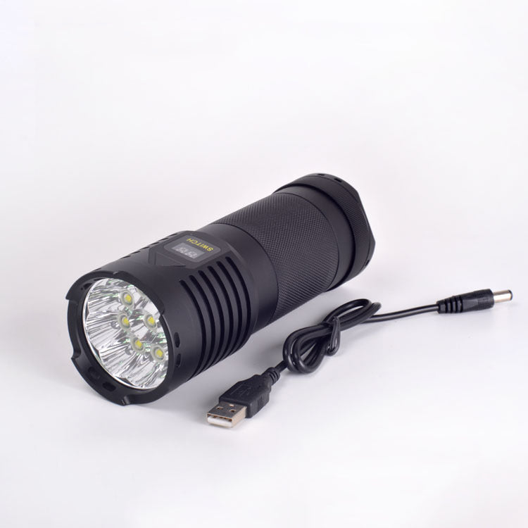 XANES T6 18LED 12000Lumens 5Modes USB Rechargeable LED Flashlight Outdoor Battery Indicator 18650 Flashlight