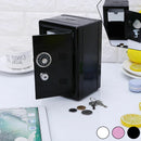Safe Security Metal Money Bank Deposit Cash Savings Saving Box Jar Coins Storage Box for USD EURO GBP Money Desktop Organizer