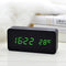 Alarm Clock LED Wooden VST Creatives Thermometer Digital Display Voice Control