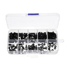 Suleve M2.5NH1 200Pcs Nylon Screw White/Black Hex Screw Nut PCB Standoff Spacer Assortment Kit