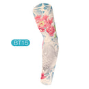 Ice Silk Sunscreen Arm Sleeves Printing Outdoor Riding Flower Arm Tattoo Arm Fishing Sleeve