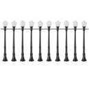 10Pcs/Set Railway Lamppost Lamps Street Light HO Scale LED Light
