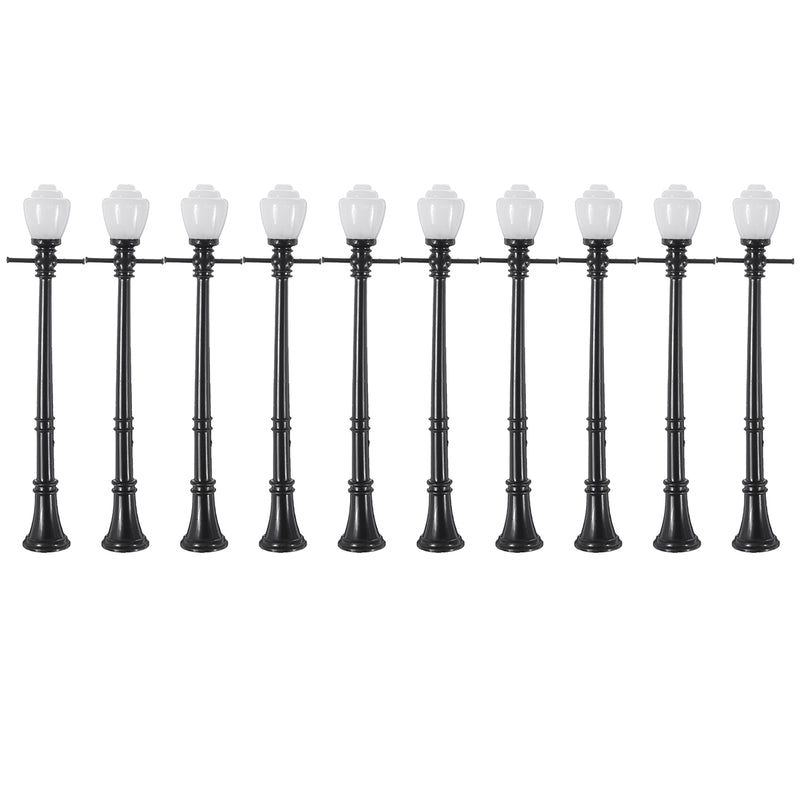 10Pcs/Set Railway Lamppost Lamps Street Light HO Scale LED Light
