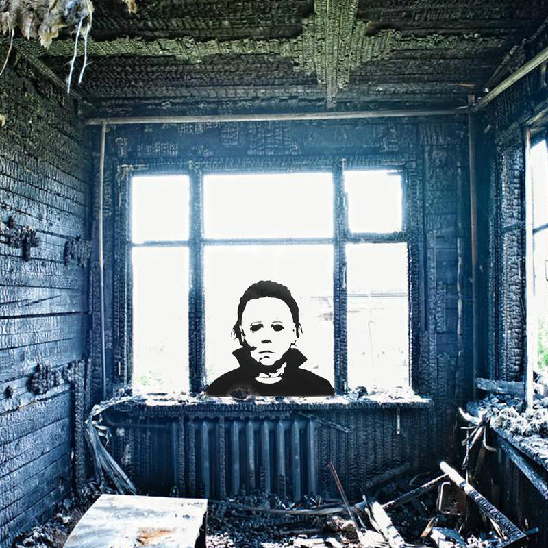 Halloween Decoration Removable Glass Window Wall Stickers Creepy Terror Black Decor Sticker