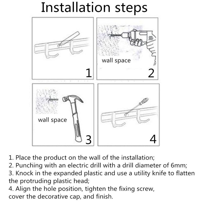 Alumimum Bath Double-Deck Towel Rack Rail Bar Wall Mounted Holder Storage Shelf