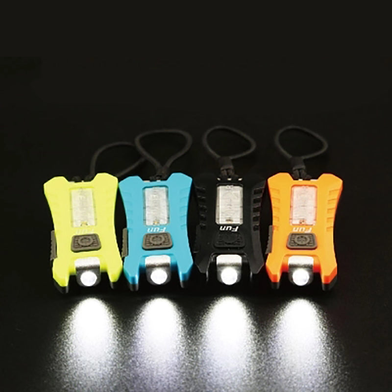 SUNREI Fun 40LM 6Modes USB Rechargeable KeyChain Light EDC LED Flashlight Black/Yellow/Orange/Blue