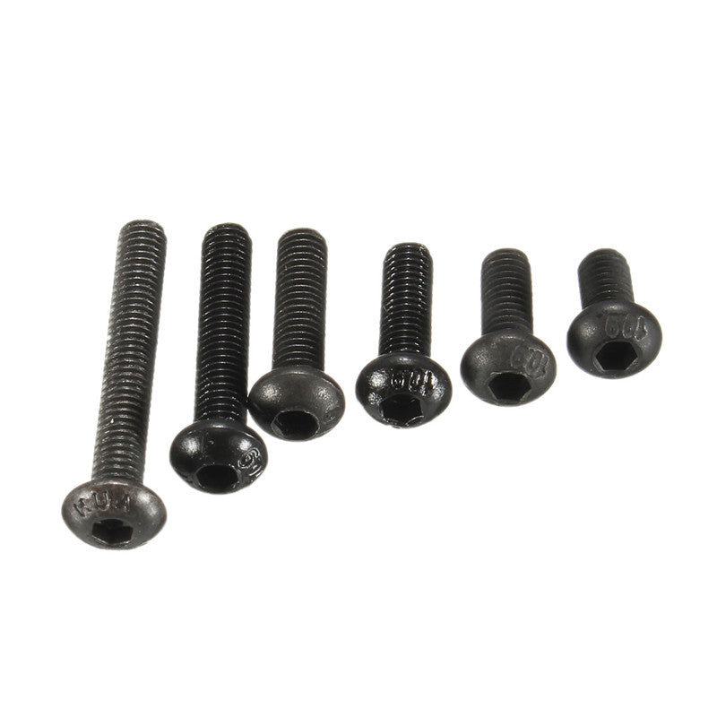 Suleve M3CH1 100Pcs M3 Carbon Steel Button Head Hex Socket Cap Screw Bolt Metric Allen Bolt