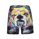 S664 Men Swimming Pants 3D Cartoon French Bulldog Printing Beach Shorts Board Shorts