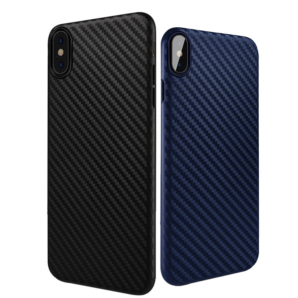 Bakeey Carbon Fiber Anti Fingerprint PP Case For iPhone X