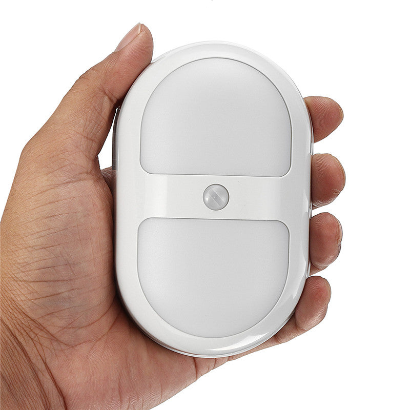 8 LED Night Light Wireless Motion Detector Wall Bathroom Bowl Seat Cabinet Light