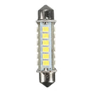 2pcs 44mm 2.6W 2835 24SMD White Festoon LED Interior Dome Light License Plate Bulb