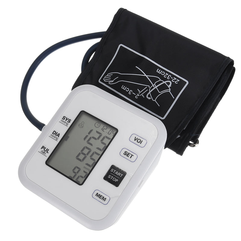 Sphygmomanometer Portable Blood Pressure Monitor Arm Voice Cuff LCD Digital