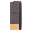 For Doogee S40 Case Bakeey Flip Foldable Canvas PU Leather Full Body Protective Case with Card Slot