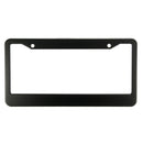2 Pcs Black Metal Stainless Steel License Plate Frames With Screw Caps Tag Cover