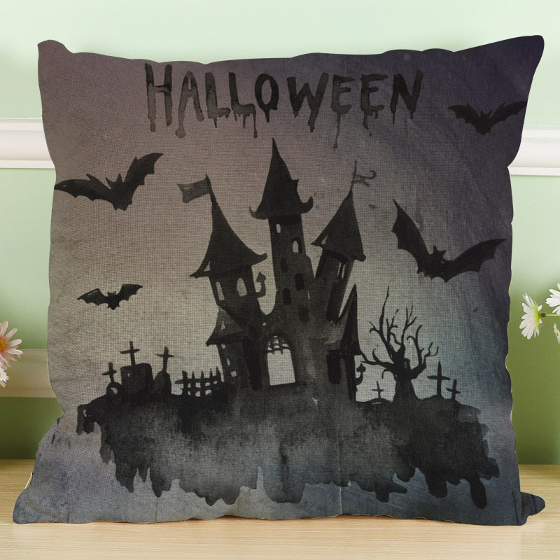 Crazy Halloween Theme Pumpkin Fashion Cotton Linen Pillow Case Sofa Cushion Decor Gift