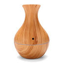 USB Electric Wood Grain Ultrasonic Cool Mist Humidifier Aroma Essential Oil Diffuser LED lights