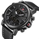 NAVIFORCE 9135 Dual Display Digital Watch Luminous Display Alarm Calendar Outdoor Sport Watch