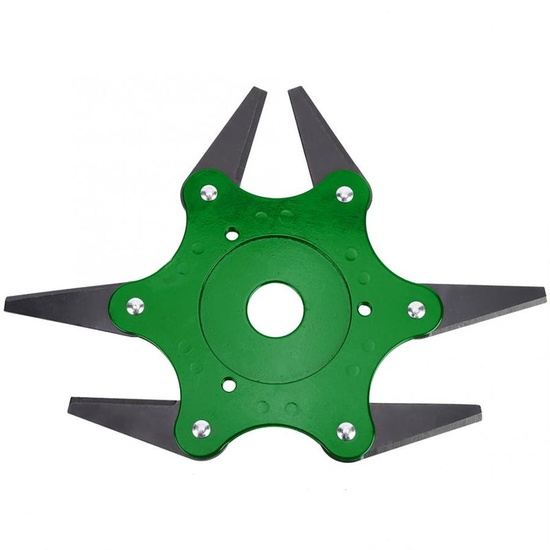 Updated Grass Trimmer Head 6 Teeth Blade Trimmer Head Brush Cutter Blade for Lawnmower Green Yellow