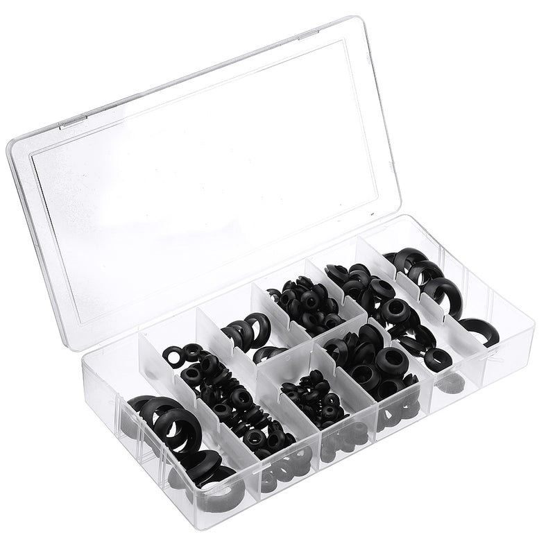Suleve MXRW5 180Pcs Rubber O Ring Washer Grommets Ring Anti-slip Gasket Seal Assortment Set