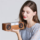Smalody bluetooth 5.0 Speaker Portable Wooden Wireless TWS Speaker Stereo Subwoofer TF Card FM Headset