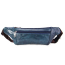 Men Leather Waist Bag Multi-Pockets Storage Bag Leisure Shoulder Bag