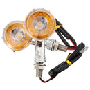 Pair Skull Skeleton LED Turn Signal Indicator Light For Harley Davidson Honda Suzuki Kawasaki