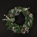 60CM LED Light Christmas Garland Xmas Nuts Home Shop Door Wall Wreath Decorations