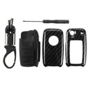 Carbon Pattern Car Remote Key Fob Case Cover for VW Passat Golf MK6 Jetta Skoda Octavia Seat