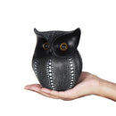 Nordic Style Minimalist Craft White Black Owls Animal Figurines Resin Miniatures Home Room Decorations